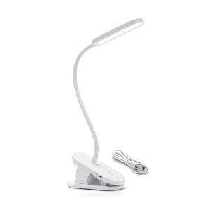 B.V.  - LED Stmievateľná nabíjacia stolná lampa s klipom LED/2,5W/5V biela