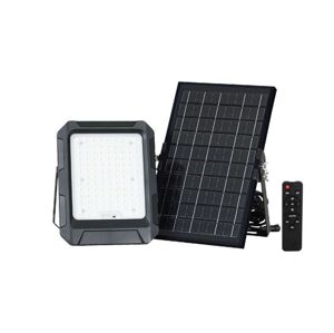 LED Solárny reflektor LED/10W/3,7V IP65 4000K čierna + DO