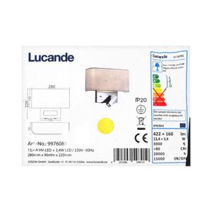 Lucande Lucande - LED Nástenná lampa VIRVE 1XLED/13,4W/230V + 1xLED/3,4W/230V