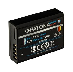 PATONA PATONA - Aku Canon LP-E10 1020mAh Li-Ion Platinum USB-C nabíjanie