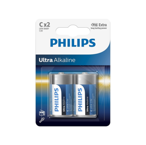 Philips Philips LR14E2B/10 - 2 ks Alkalická batéria C ULTRA ALKALINE 1,5V