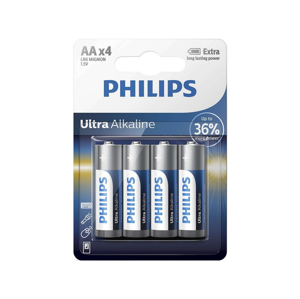 Philips Philips LR6E4B/10 - 4 ks Alkalická batéria AA ULTRA ALKALINE 1,5V