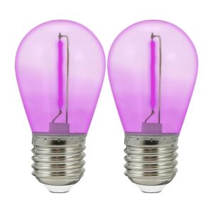 SADA 2x LED Žiarovka PARTY E27/0,3W/36V fialová